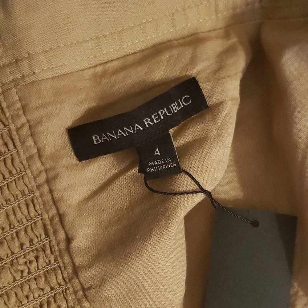 New Banana Republic Mind Dress Sz 4 Tan color - Picture 10 of 12